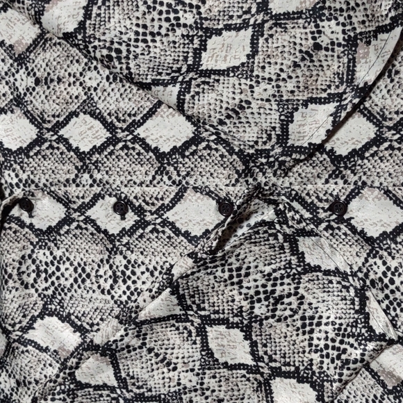 Veronica M button collar python shirt - Picture 4 of 4